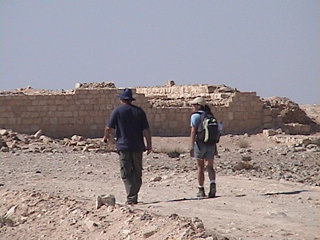 Dr. Moti Haiman with Research Assistant Jessie Pincus at Avdat in the Negev