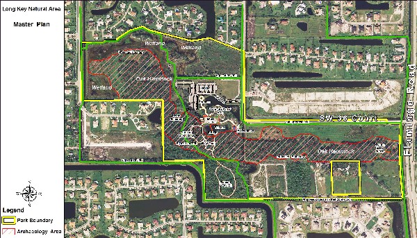 Master Plan for Long Key Natural Area - click for closeup