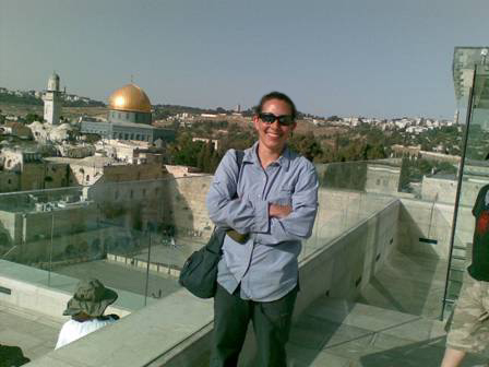 Dr. Jessie Pincus overlooking the Old City of Jerusalem in 2010