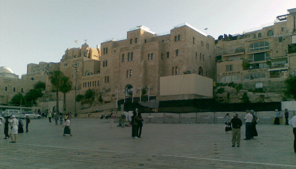 Looking back from The Kotel in  
2010 - Contrast to the view across from the Kotel in the 1800's above - CRASL blends the old with the new