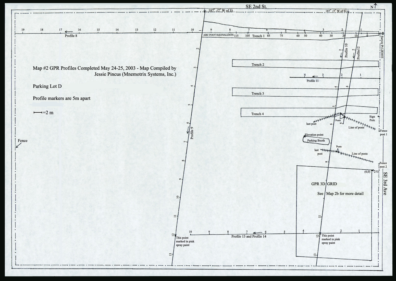 Map of GPR Survey Lines at One Miami, Click here for close-up