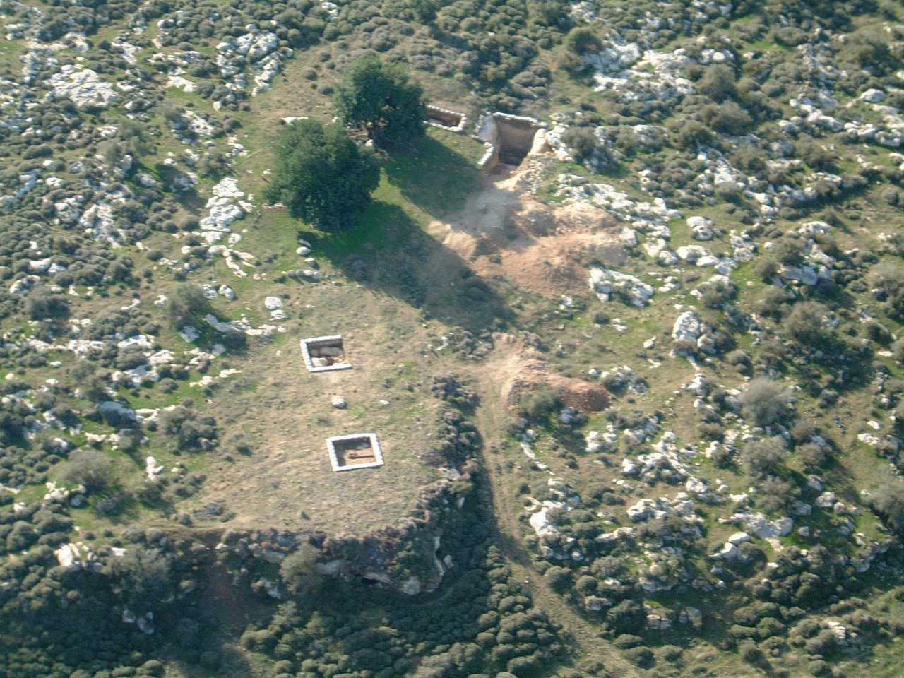 Aerial View of Excavated Siege Trench