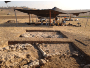 Roman water pipe discovered at Legio June 2013